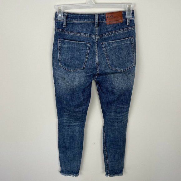 One Teaspoon High Waist FreeBird II Stretch Fitted Leg Denim Jeans Size 26 - Picture 4 of 7